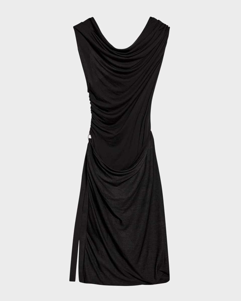 Sleeveless Draped Jersey Dress